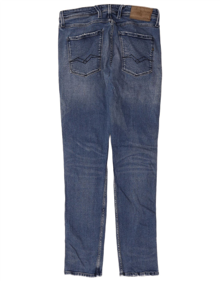 Replay Dame Slim Jeans W32 L32 Blå
