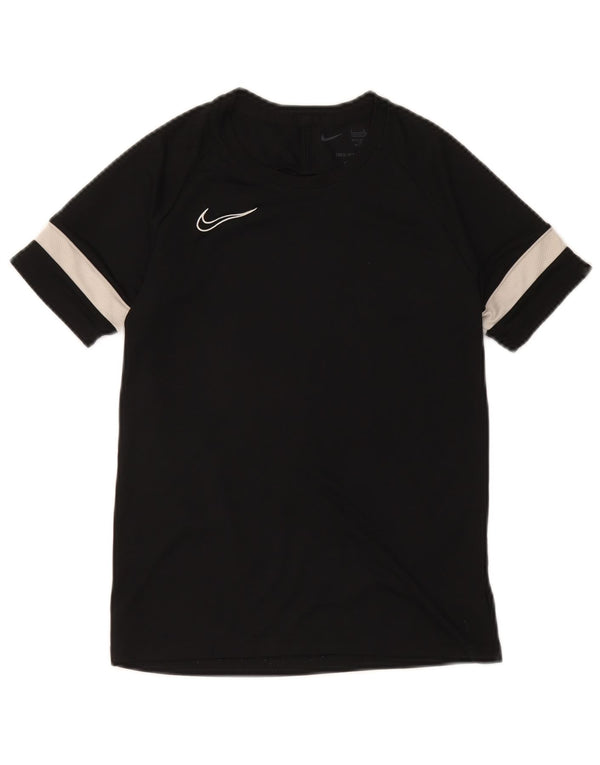 Nike Boys Dri Fit T-Shirt Top 12-13 år Stor Sort Colourblock Polyester