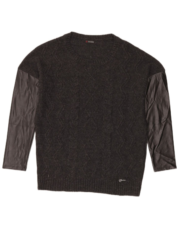 Guess Dame Boat Neck Jumper Sweater UK 20 2XL Grå