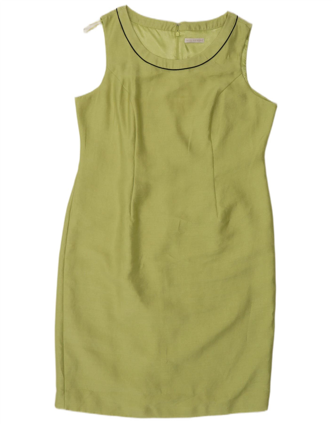 Jacques Vert Kvinders Ærmeløs Skede Kjole UK 18 XL Grøn Polyester