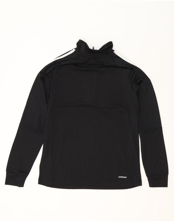 Adidas Boys Aeroready Zip Neck Pullover Træningsdragt Top 13-14 år Sort