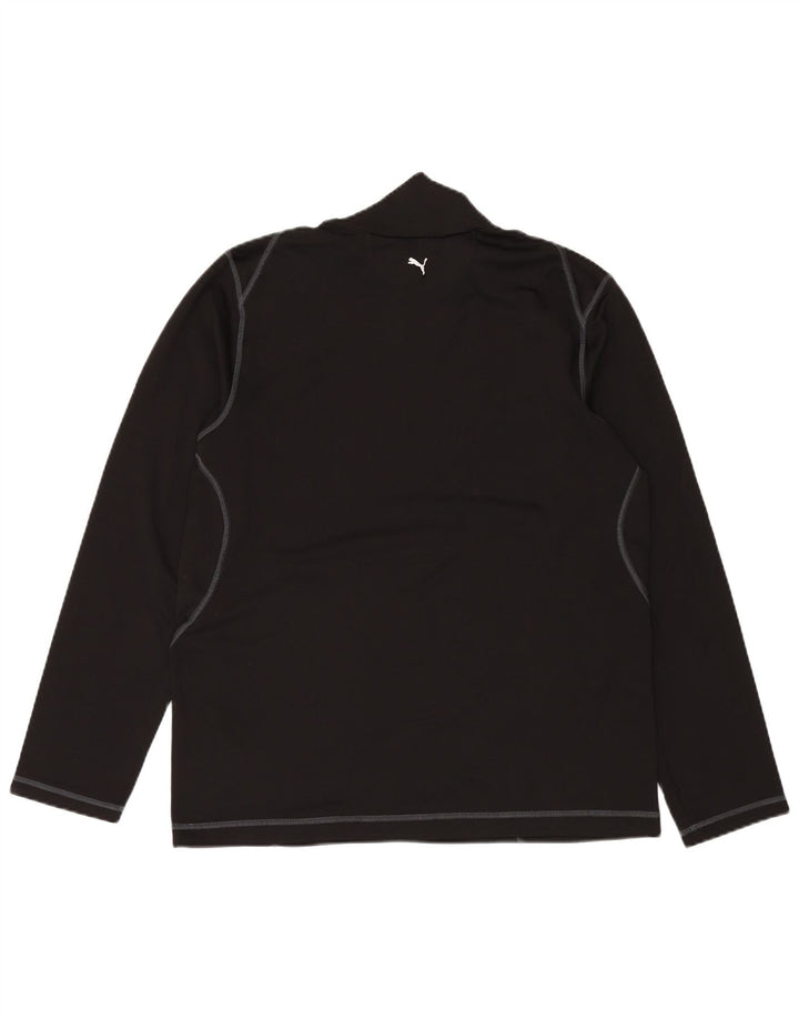 PUMA Mens Top Long Sleeve Large Black Cotton