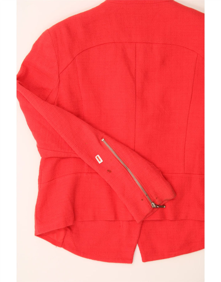 MOSSIMO Womens Crop Blazer Jacket US 14 XL Pink Cotton Vintage Mossimo and Second-Hand Mossimo from Messina Hembry 