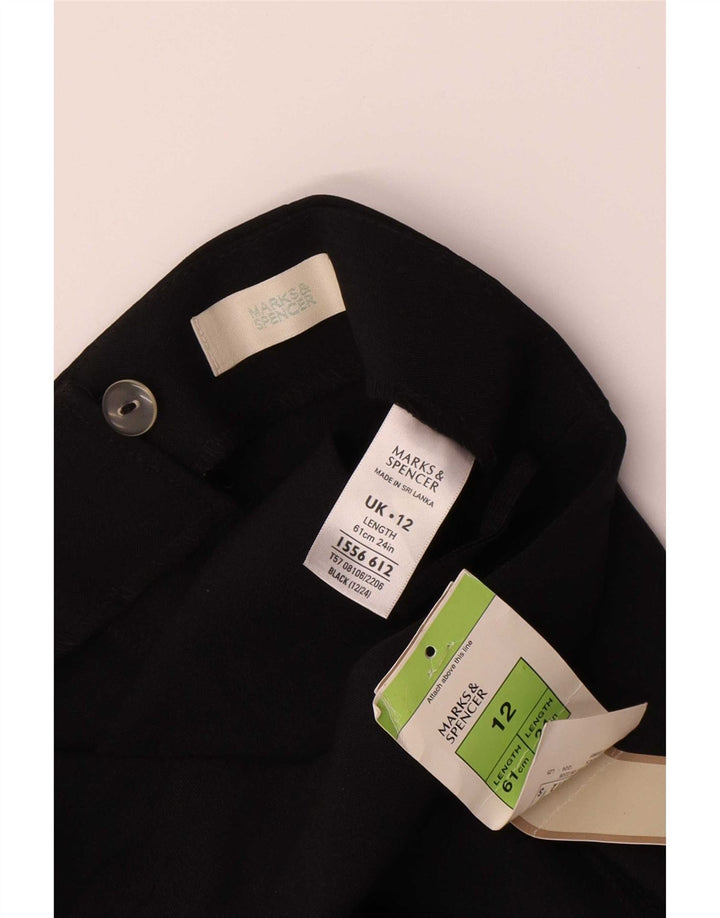 Marks & Spencer Pencil Nederdel til kvinder UK 12 Medium W34 Sort Polyester