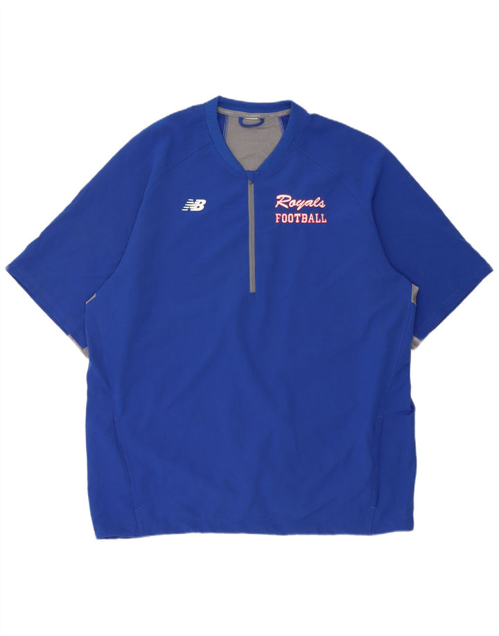 New Balance Dame Kortærmet Pullover Træningsdragt Top UK 20 2XL Blå
