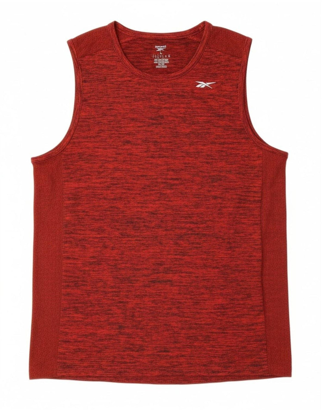 REEBOK Womens Oversized Vest Top UK 14/16 Large Red Flecked Polyester