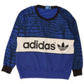 Adidas Graphic Sweatshirt Jumper UK 16 Large Blue Colourblock