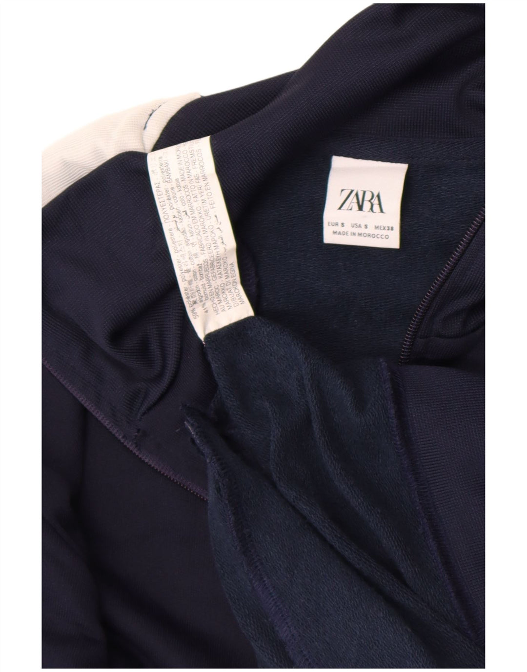 Zara Træningsdragt til mænd, topjakke, lille marineblå colourblock polyester