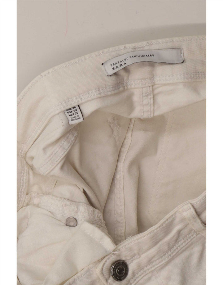Zara Dame Slim Jeans EU 36 XS W27 L27 Hvid