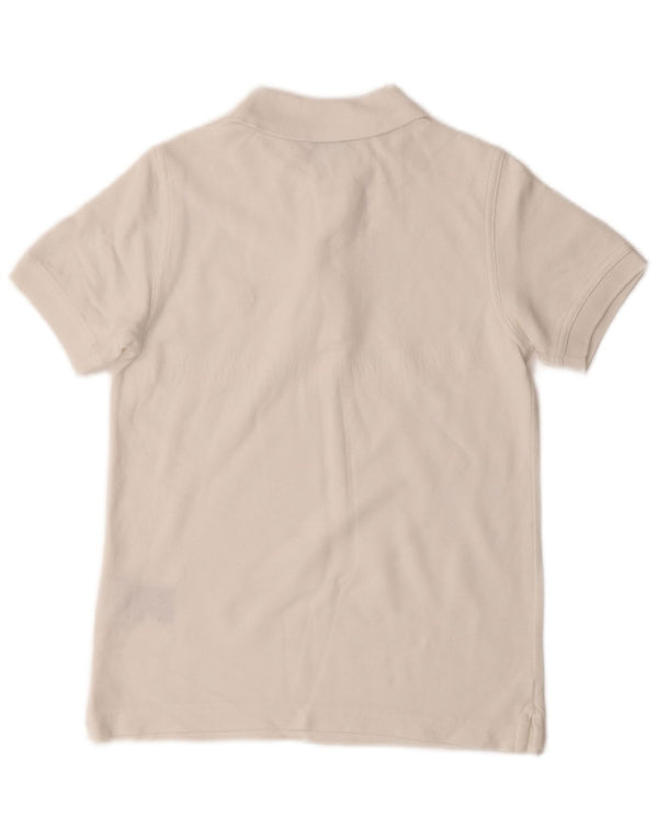 Benetton Boys Polo Shirt 7-8 år Medium Hvid Bomuld