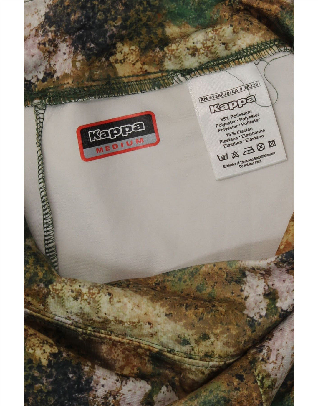 Kappa Dame Leggings UK 14 Medium Flerfarvet Camouflage Polyester