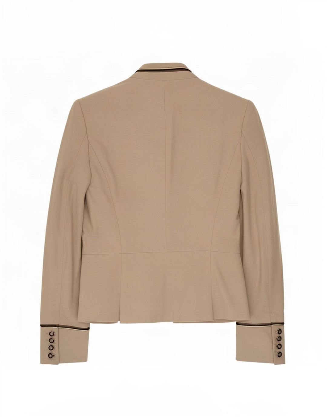 Zara Dame 4-knaps blazerjakke UK 6 XS Beige Bomuld