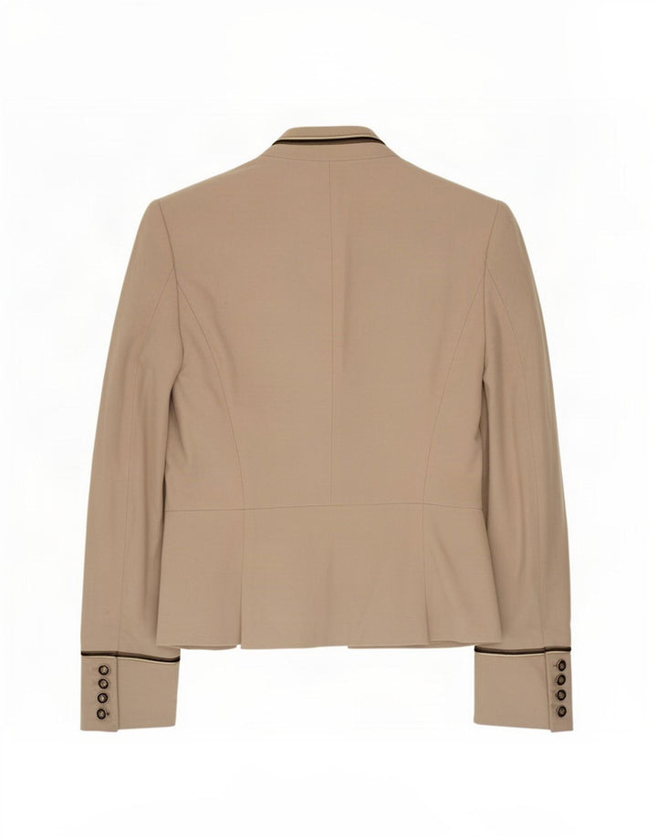 Zara Dame 4-knaps blazerjakke UK 6 XS Beige Bomuld