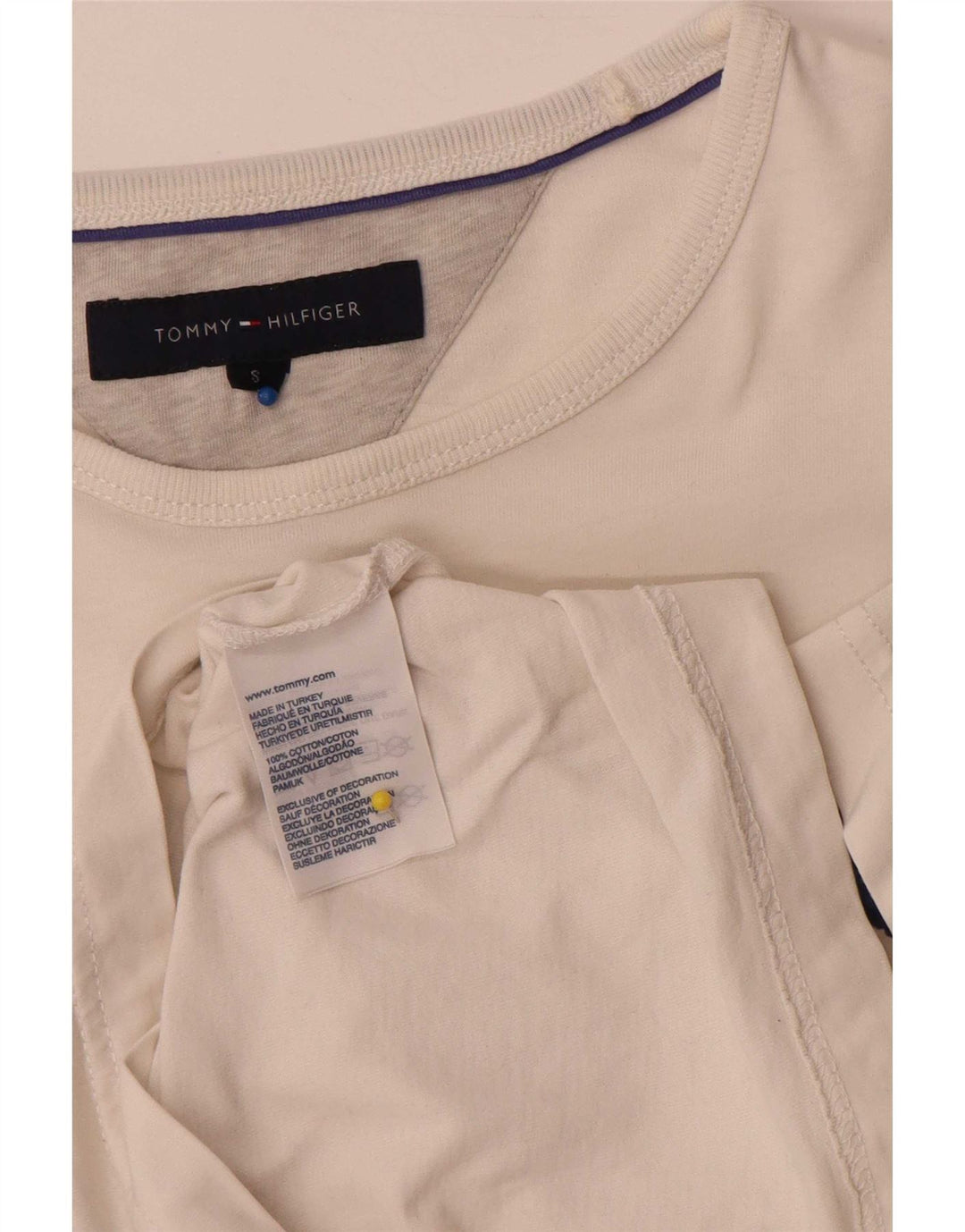 Tommy Hilfiger Herre grafisk T-shirt Top Lille hvid bomuld
