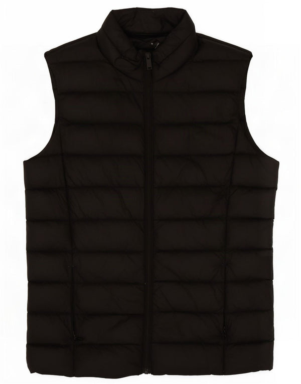 Marks & Spencer Womens Polstret Gilet UK 8 Small Black Polyamide
