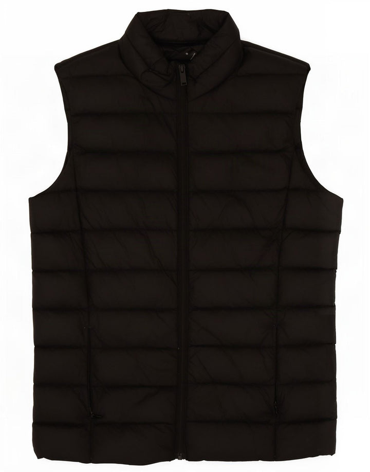 Marks & Spencer Womens Polstret Gilet UK 8 Small Black Polyamide