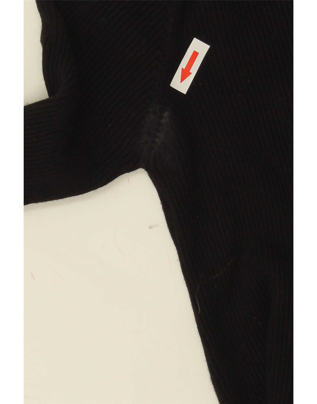 Zara Womens Crop Top 3/4 ærme UK 8 Small Black Viscose