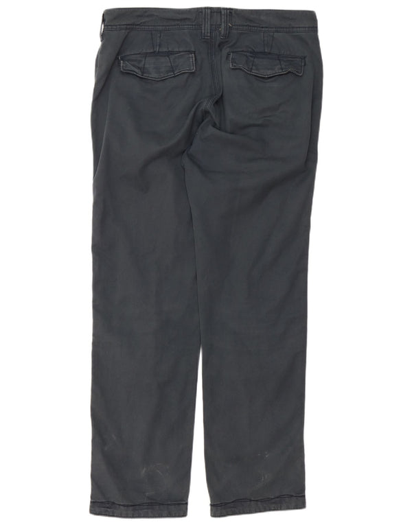 Fat Face Mens Straight Chino Trousers W34 L31 Grey Cotton