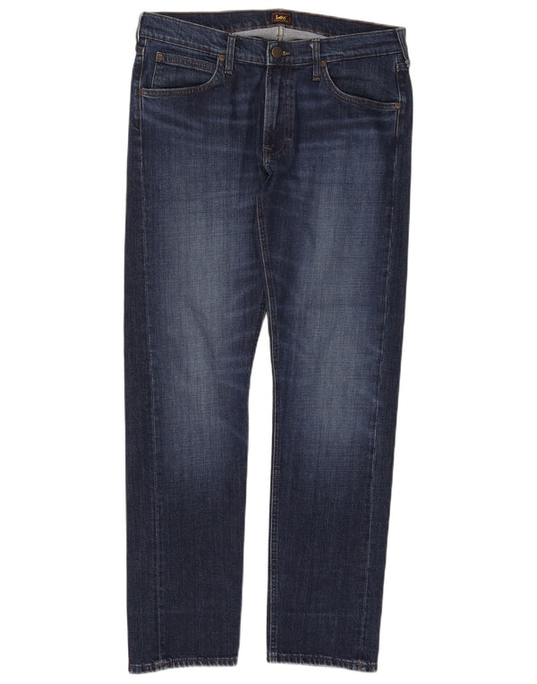 Lee Mens Daren Zip Fly Slim Jeans W32 L32 Blå Bomuld