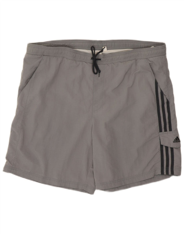 Adidas Badeshorts til mænd, store grå polyamid