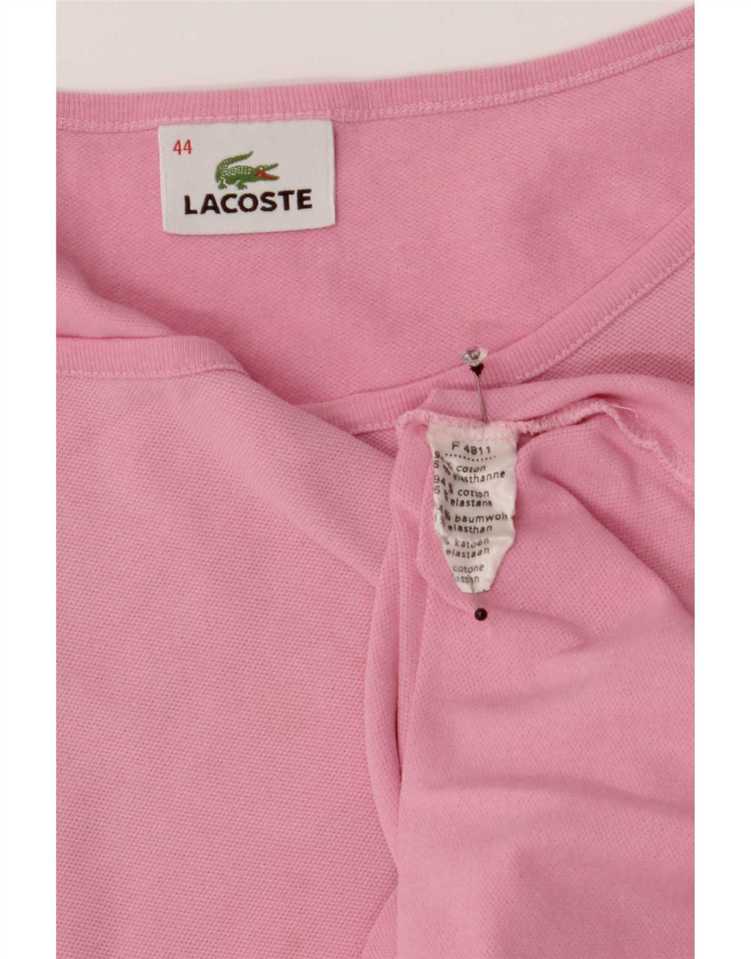 Lacoste Damevest Top Størrelse 44 Large Pink Bomuld