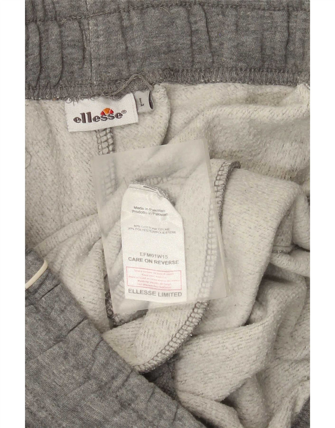 Ellesse Womens Træningsdragt Bukser UK 14 Large Grå Bomuld