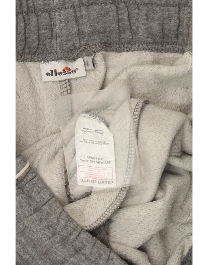 Ellesse Womens Træningsdragt Bukser UK 14 Large Grå Bomuld