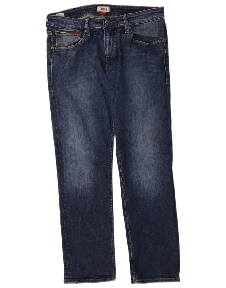 Tommy Hilfiger Herre Straight Jeans W36 L30 Blå Bomuld