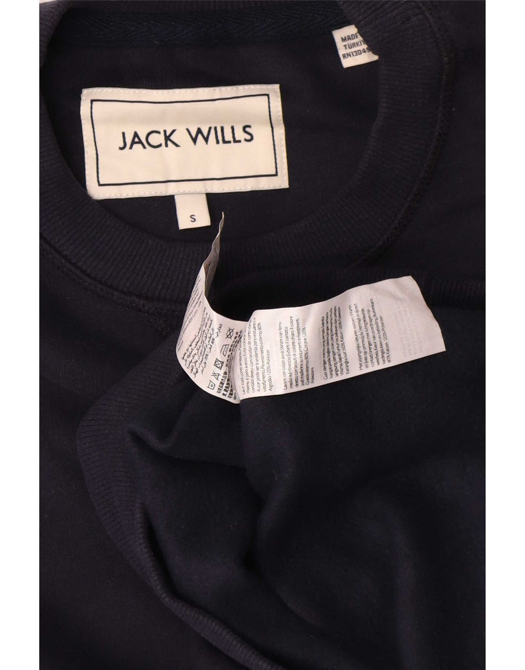 Jack Wills Sweatshirt til mænd, lille marineblå bomuld