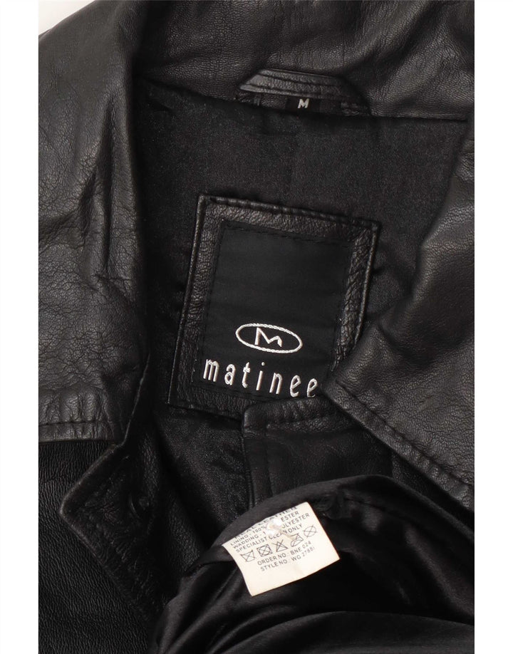 Matinee Herre Læderfrakke UK 38 Medium Sort