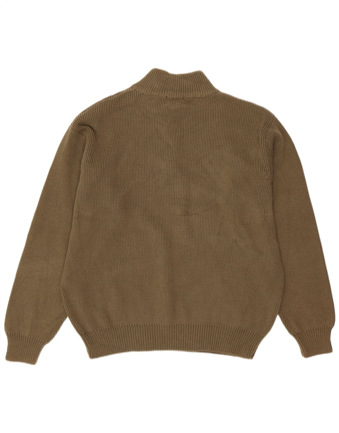 L.L.Bean Herre sweater med lynlåshals Stor Khaki Bomuld