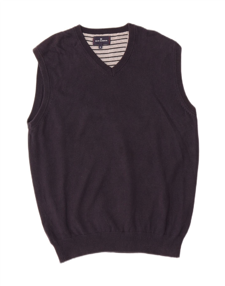 Marks & Spencer Herre Blue Harbor Vest Tank Top Medium Navy Blue Bomuld
