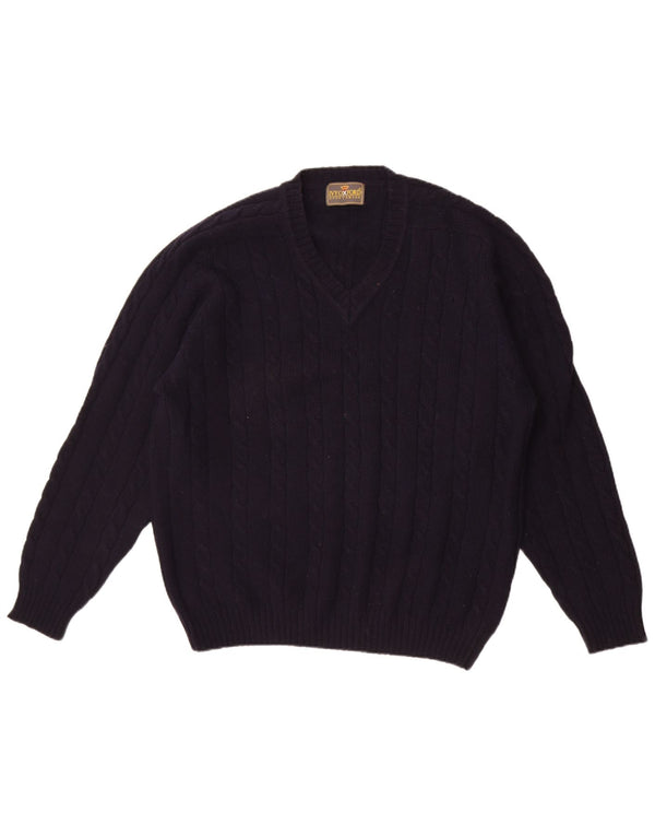 Ivy Oxford Herre V-hals sweater XL marineblå uld