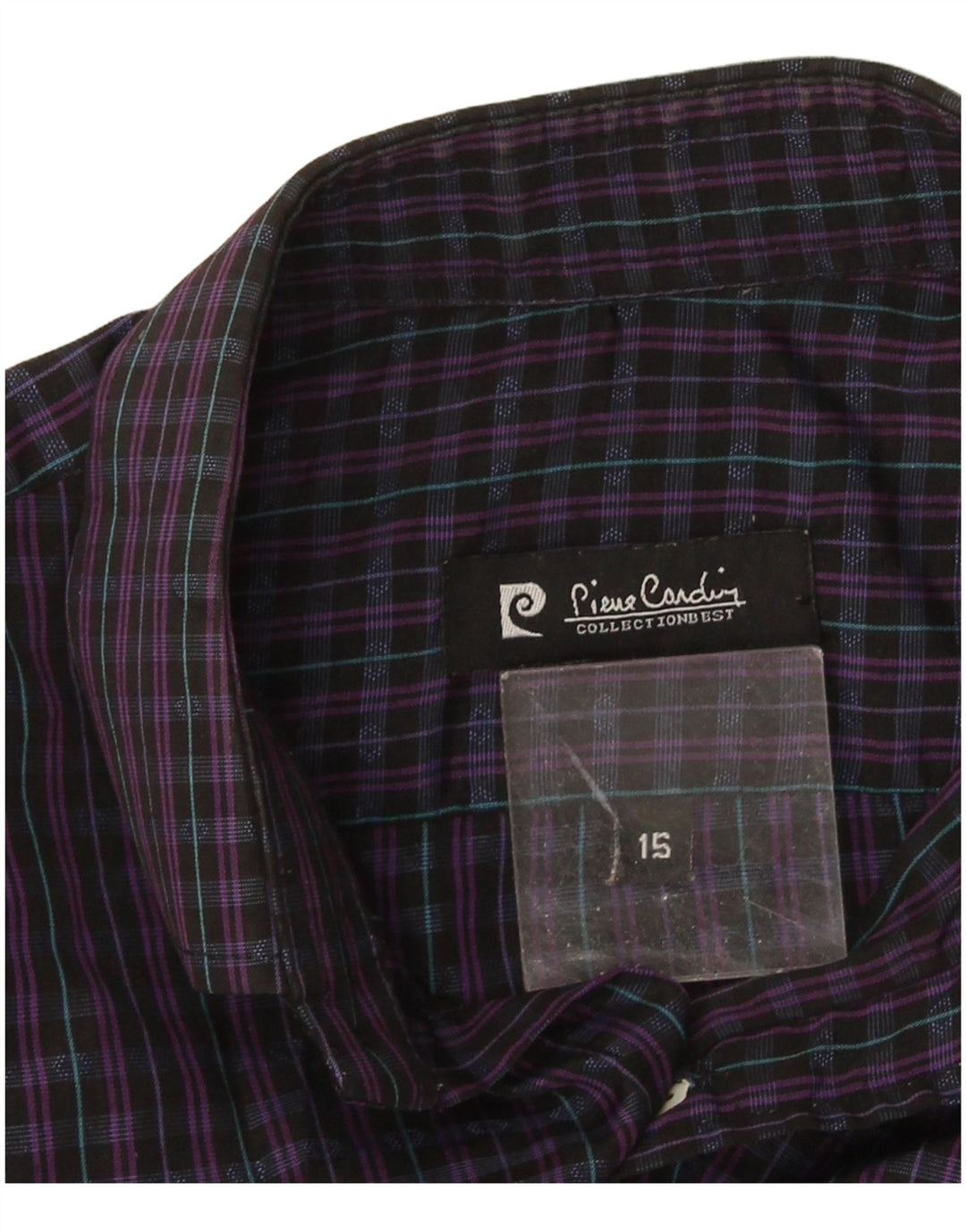 Pierre Cardin Herre Regular Fit skjorte str. 15 Medium Lilla ternet