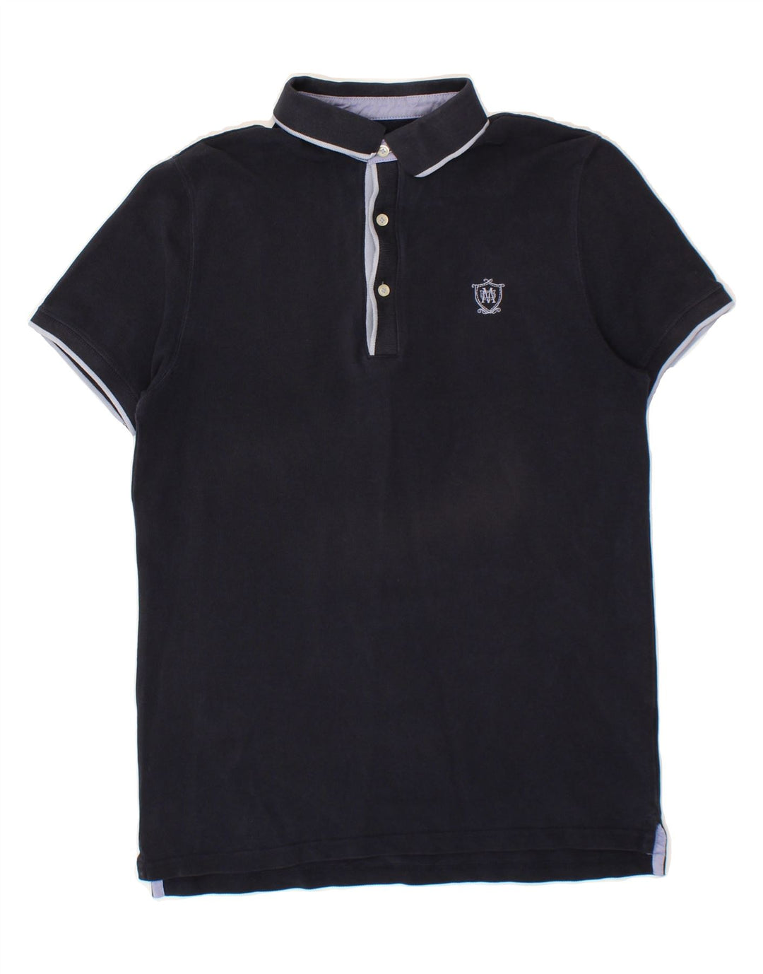 MASSIMO DUTTI Mens Polo Shirt Small Navy Blue Vintage Massimo Dutti and Second-Hand Massimo Dutti from Messina Hembry 