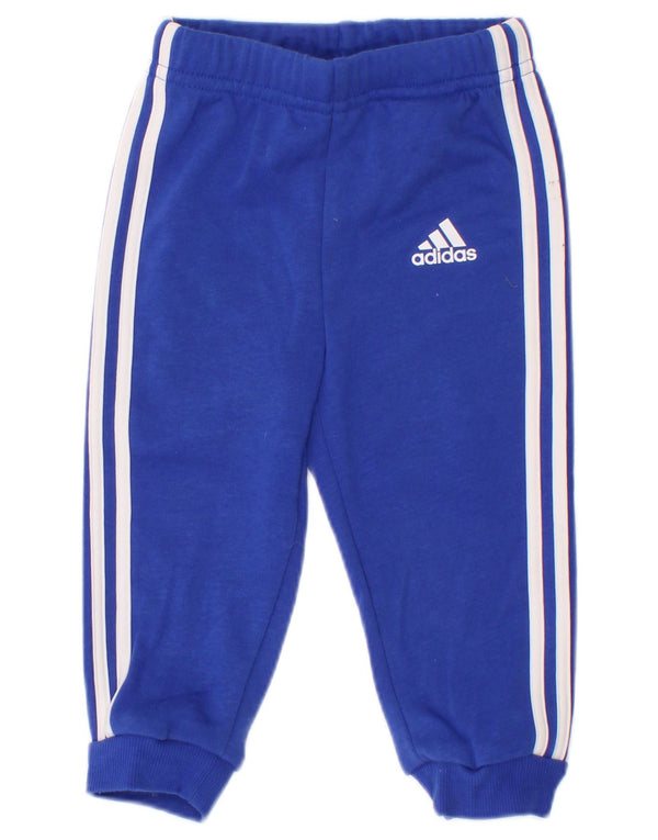 Adidas Baby Boys Joggers træningsbukser 9-12 måneder Blå Bomuld