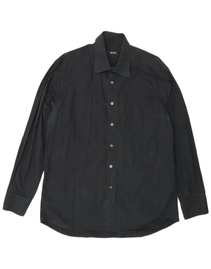 Hugo Boss Herreskjorte str. 16 1/2 Stor sort bomuld