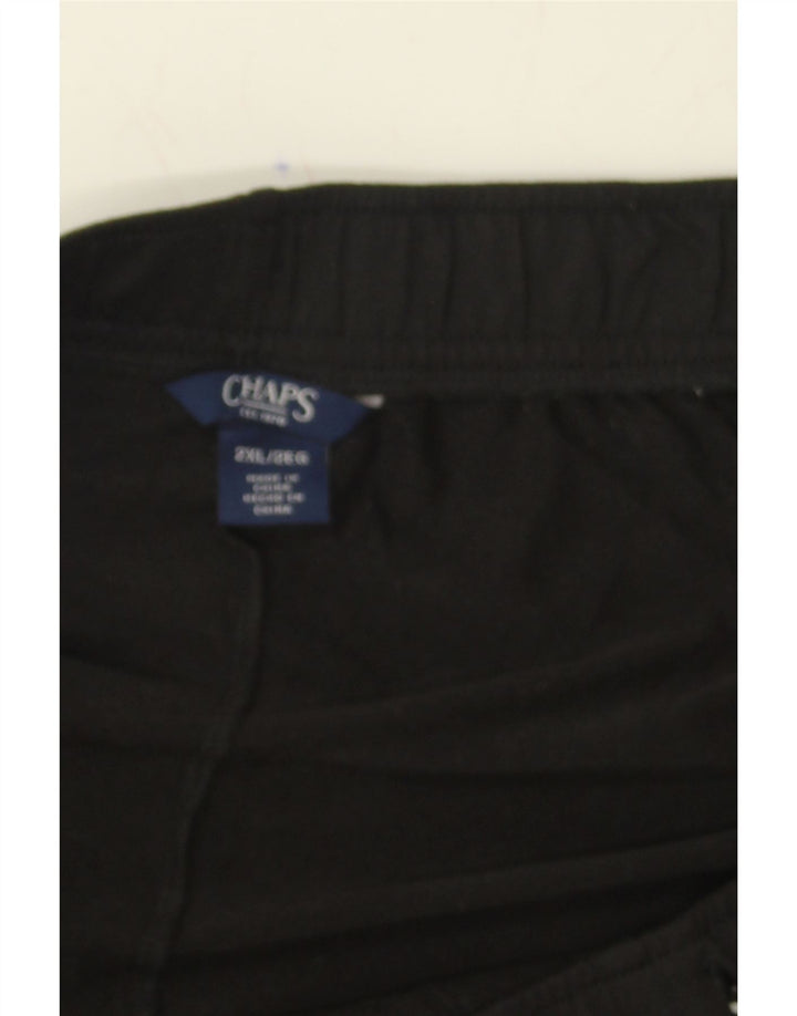 CHAPS Womens Crop Tracksuit Trousers UK 20 2XL  Black Polyester Vintage Chaps and Second-Hand Chaps from Messina Hembry 