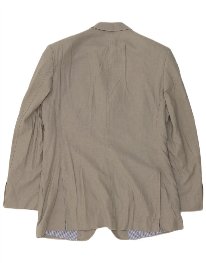 Marks & Spencer Herre 2-knaps blazerjakke UK 40 Large Grey Linen