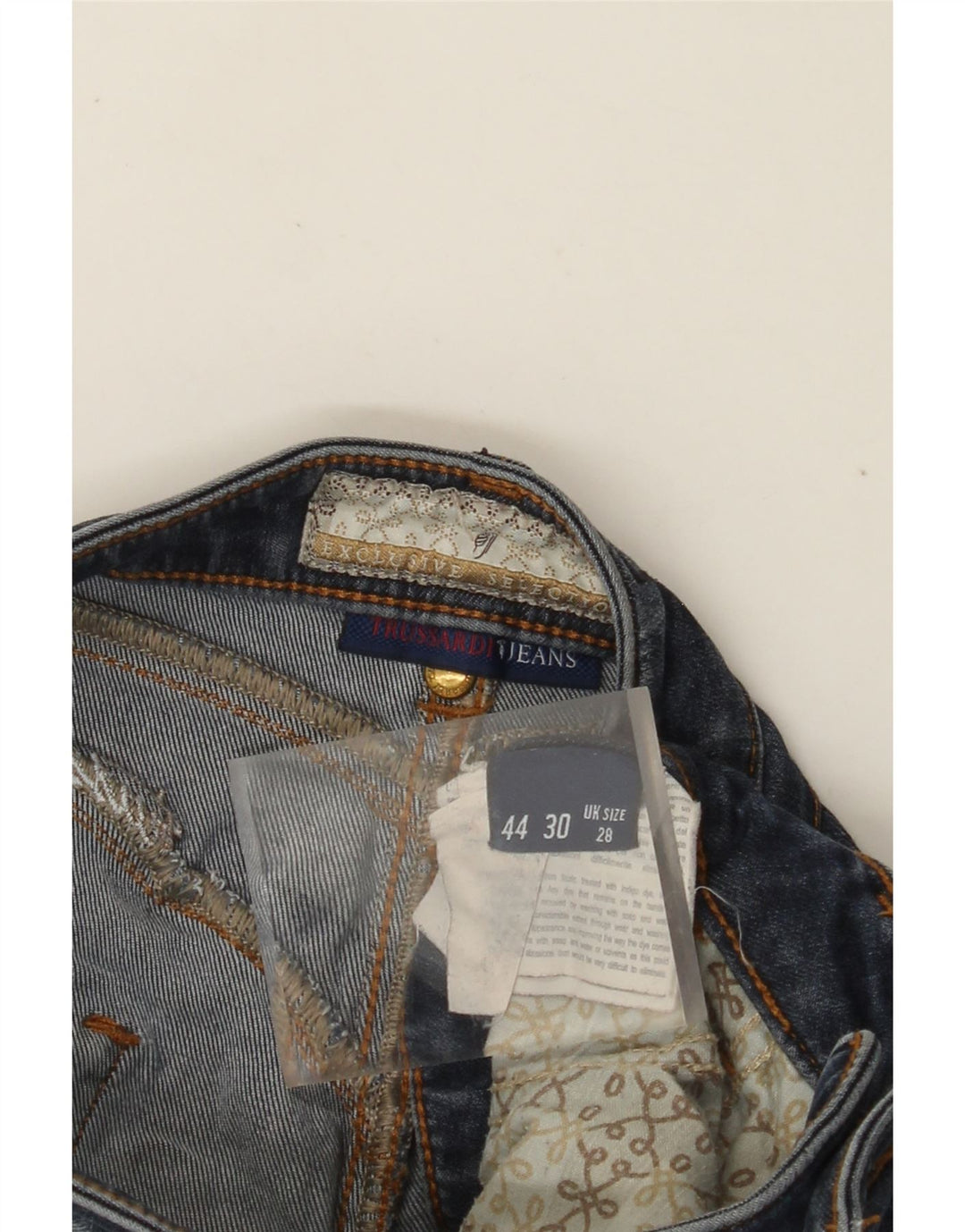 TRUSSARDI Dame Slim Jeans IT 44 Medium W28 L32 Blå