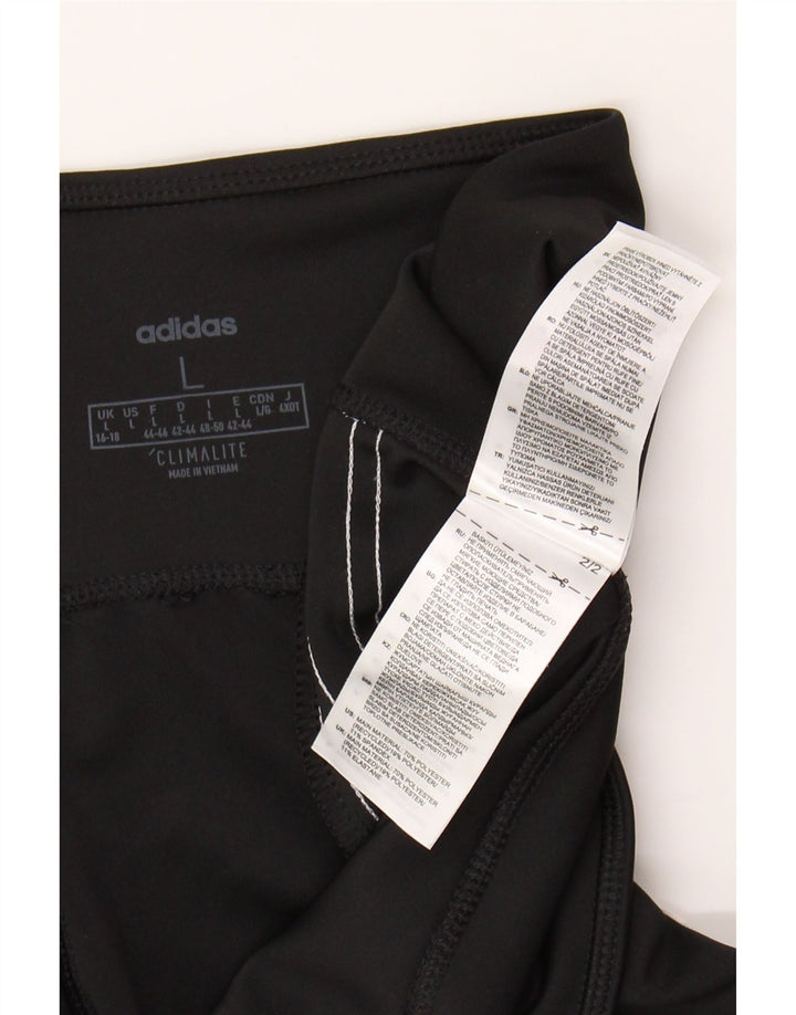 ADIDAS Womens Climalite Capri Leggings UK 16/18 Large  Black Polyester