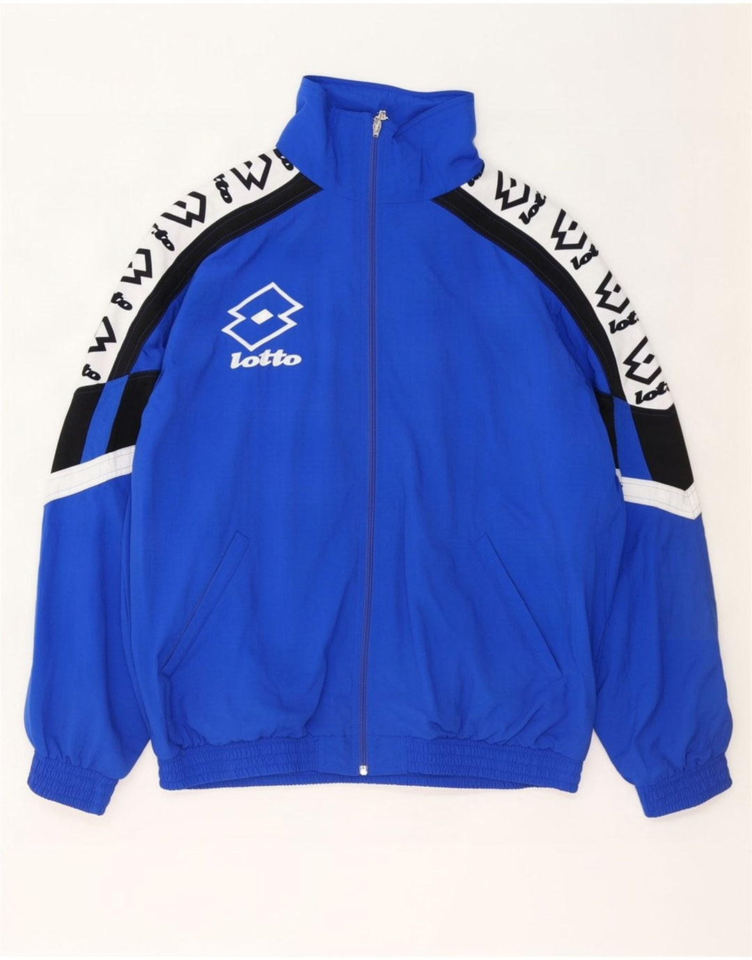 Lotto Herre grafisk træningsdragt Topjakke 2XL Blå Colourblock Nylon