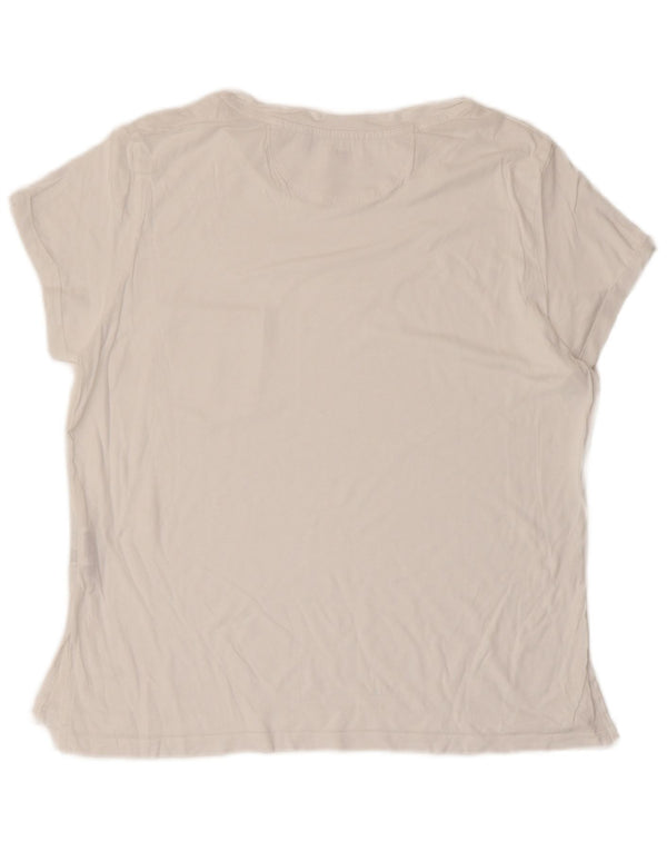 G-STAR Dame T-Shirt Top UK 14 Medium White Viscose