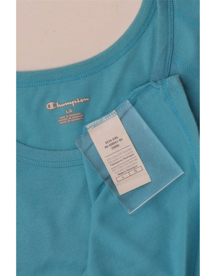 Champion Damevest Top UK 14 Large Blue Cotton