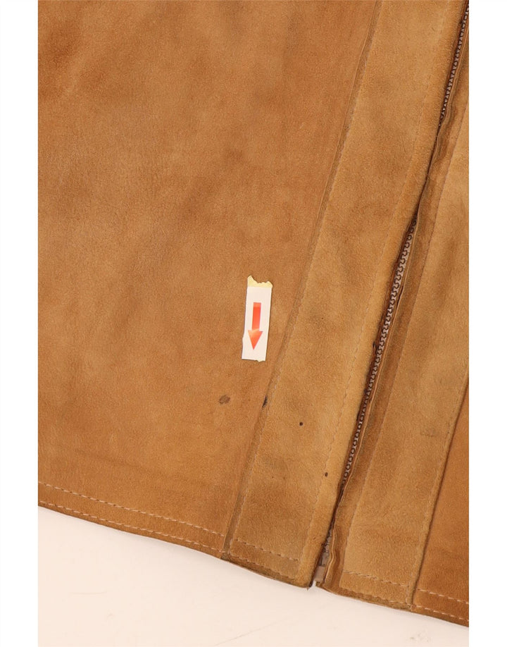 Vintage Herre Overshirt Ruskindsskjorte Medium Beige