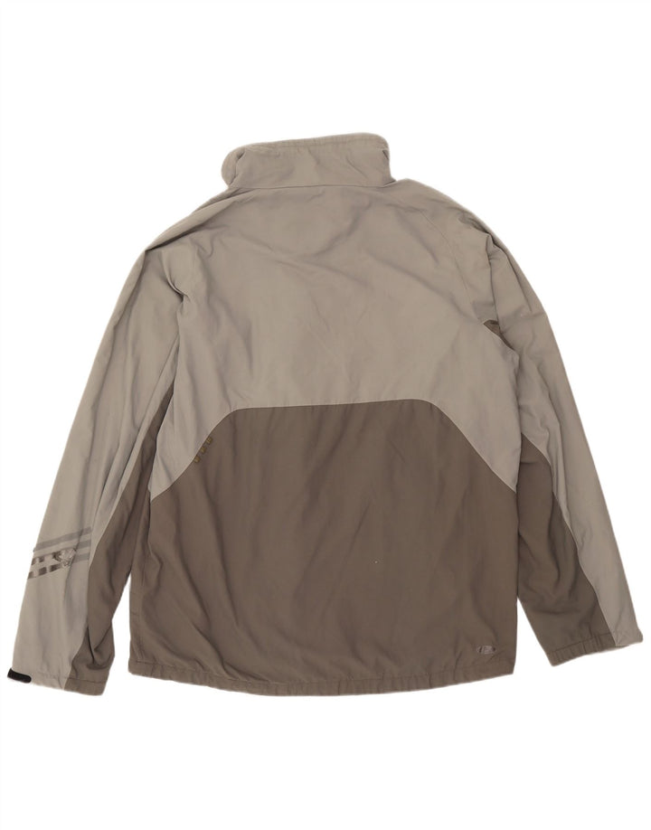 Adidas Regnjakke til mænd UK 40 Large Grå Colourblock Nylon