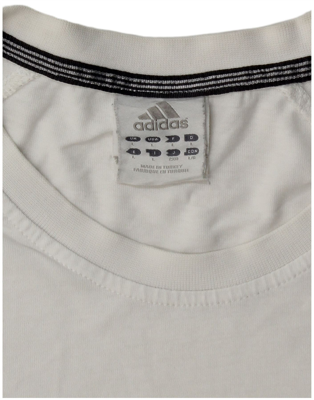 ADIDAS Herre T-Shirt Top Stor Hvid Bomuld