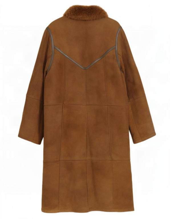 Vintage Dame Shearling Coat IT 44 Medium Brown