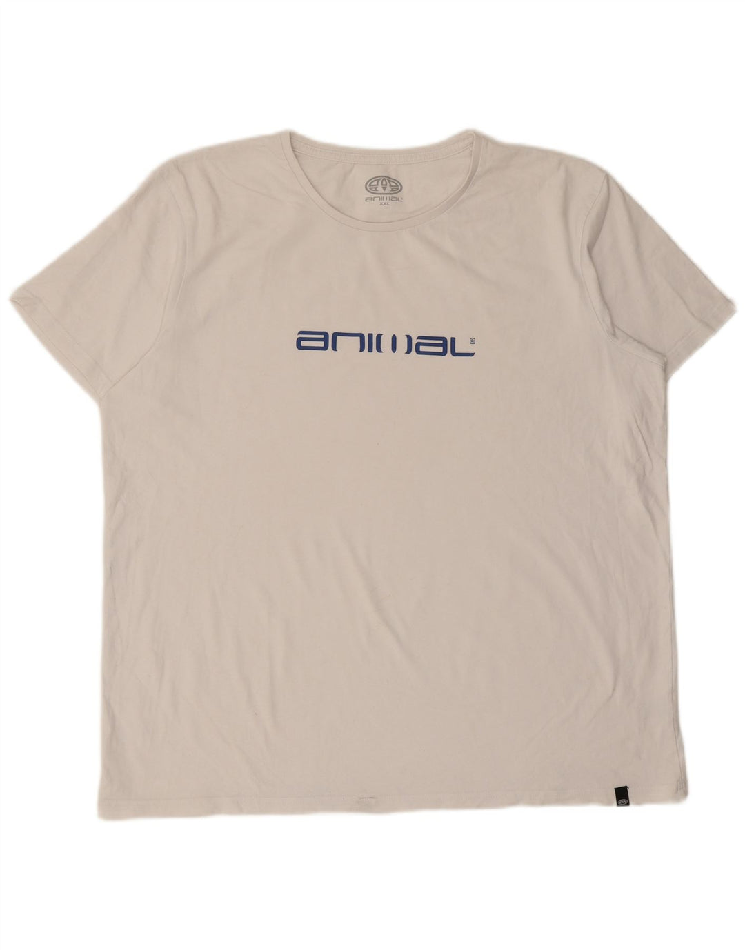 Animal Herre Grafisk T-Shirt Top 2XL Hvid Bomuld