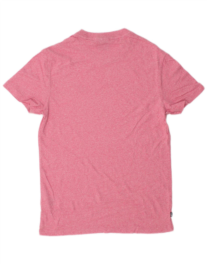 SUPERDRY Herre T-Shirt Top Lille Pink Bomuld